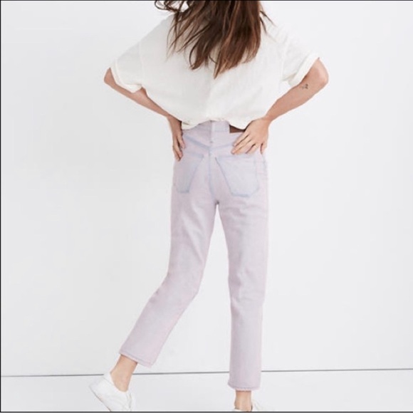 Madewell Mom jean overdyed edition pink/blue size 27, like new! - Picture 2 of 8